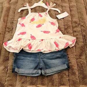 NWT Jessica Simpson 2pc Shorts & Top Set for Girls